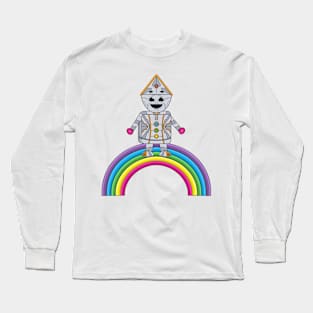 Mecha Cyborg Charlie's Colorforms City: Color me happy Long Sleeve T-Shirt